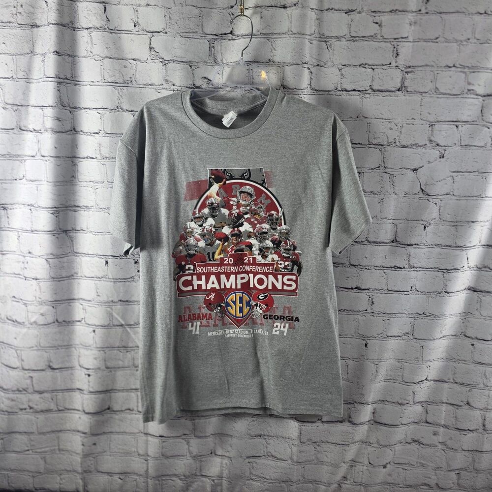 2021 SEC Championship Georgia vs Alabama Gray Short Sleeve T-Shirt